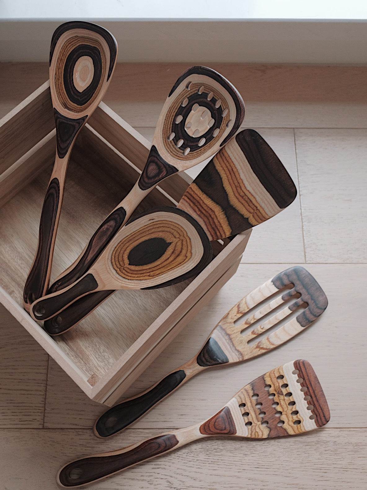 Vintage Gradient Colored Wood Kitchen Wooden Shovel - FrawstedCreations