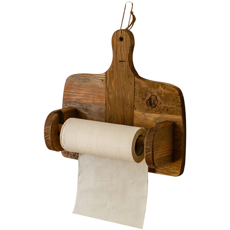 Natural Old Wood Paper Roll Kitchen Tissue Holder - FrawstedCreations