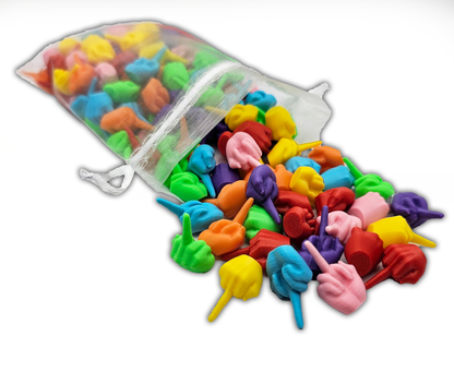 Bag of Hands | Middle Fingers in Bulk | Tiny Middle Fingers | Party Favors | Novelty Items | Funny Joke Gift | Prank Your Friends | Flip The Bird In Bulk | Fucks to Give
