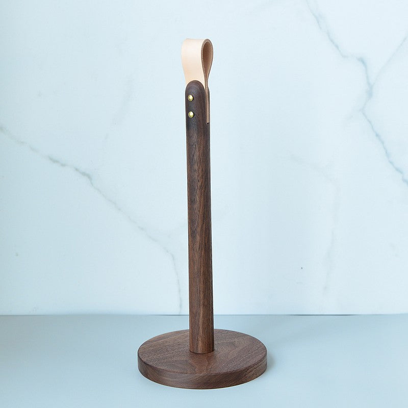 Fashionable Solid Wood Creative Vertical Punch-free Kitchen Paper Towel Roll Holder - FrawstedCreations