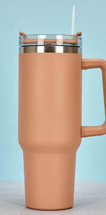 40oz Straw Coffee Insulation Cup With Handle Portable Car Stainless Steel Water Bottle LargeCapacity Travel BPA Free Thermal Mug - FrawstedCreations