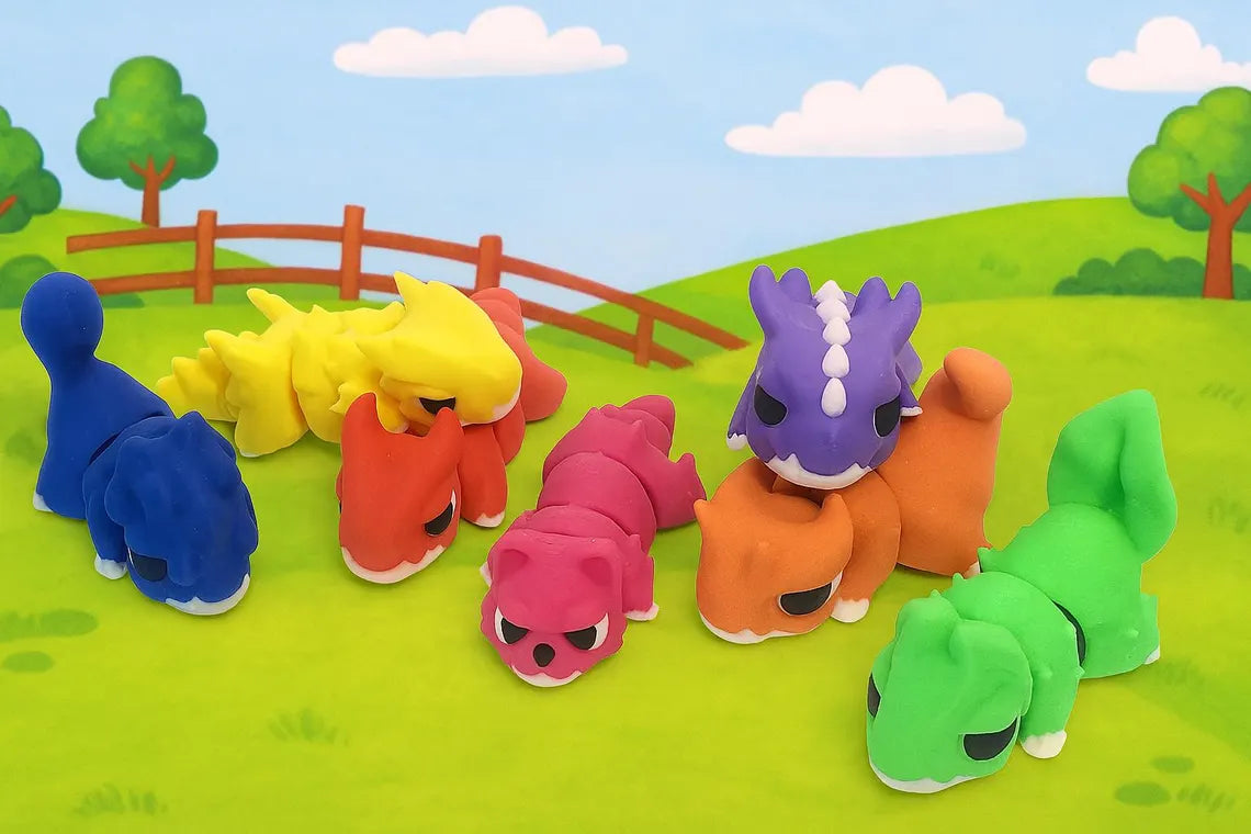 Elemental Chonks — 3D-Printed Fat Elemental Creatures (Desk Pets & Collectibles)