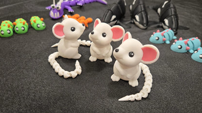 Flexible Mouse | 3D Printed Mouse | Cute Mouse | Mini Mouse | Kids Toy | Baby Mouse | Articulated Tail