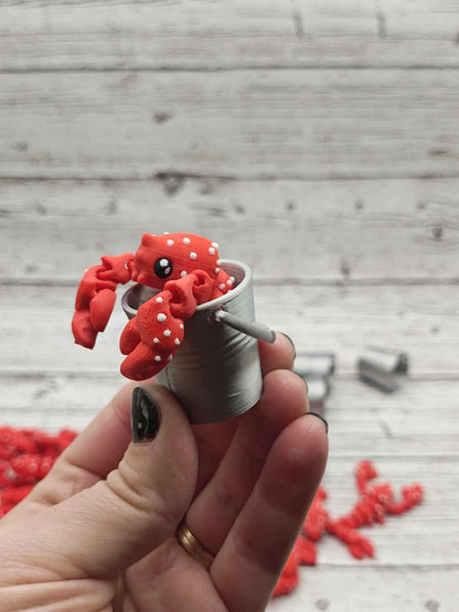 Wiggly Lobster Keychains | Lobster Bucket | Fidget Toy | Red Lobster | Shellfish | Sensory Toy | Toys for Calming