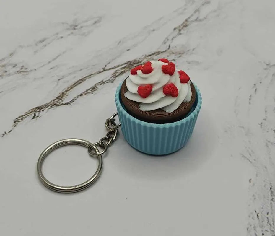 Cupcake Keychains | Valentines Cupcake | Fidget Toy | Blue Cupcake | Dessert | Sensory Toy | Toys for Calming