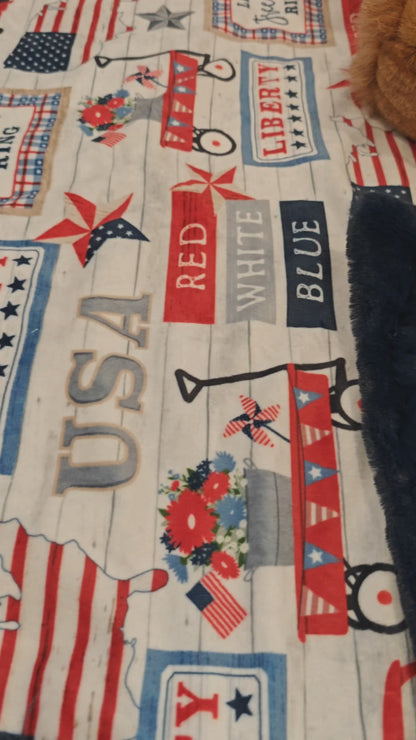 4th of July Minky Infant Sized