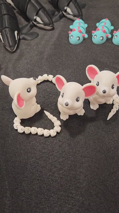 Flexible Mouse | 3D Printed Mouse | Cute Mouse | Mini Mouse | Kids Toy | Baby Mouse | Articulated Tail