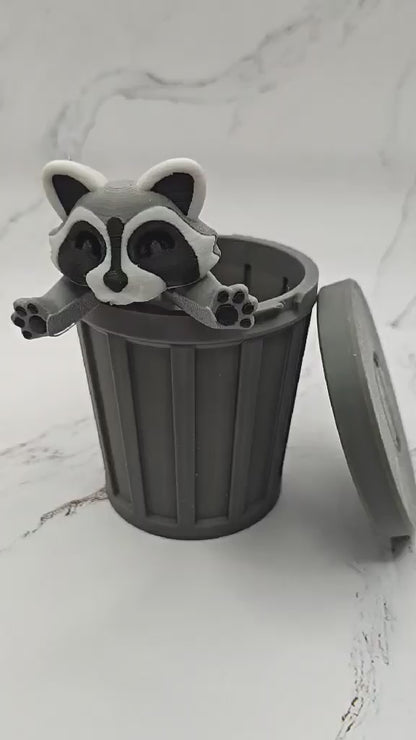 Trash Panda | Flexible Racoon | 3D Printed Racoon | Trash Can | Trash Panda | Rocket Toy | Articulated Body