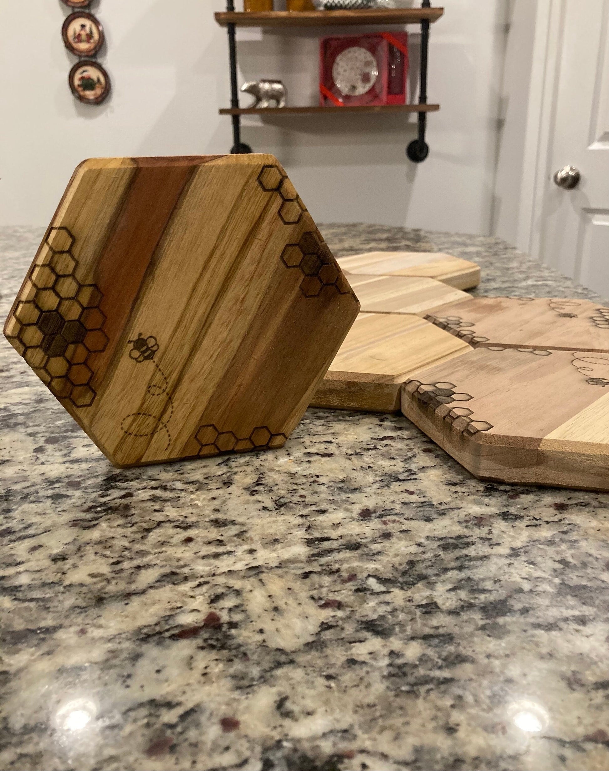 Honey and The Bee Hexagon Charcuterie and Cutting Board - FrawstedCreations